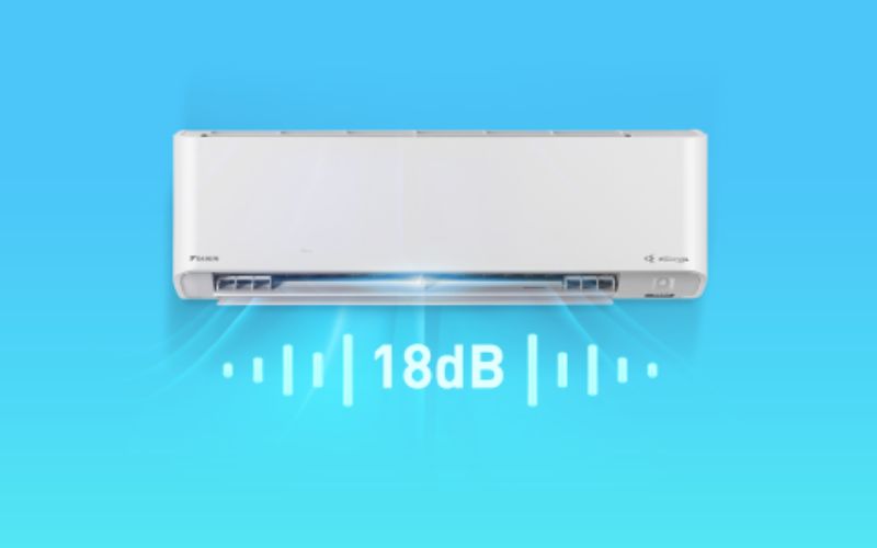 Độ ồn18dB(A)* như tiếng lá rơi. Chỉ có ở dòng FTKY25.