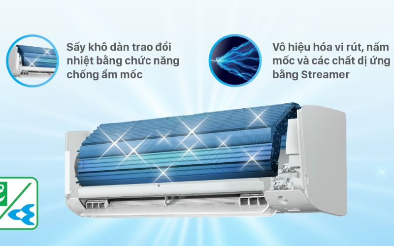 Chức năng Chống Ẩm Mốc kết hợp STREAMER tích hợp sẵn trên điều hòa Daikin